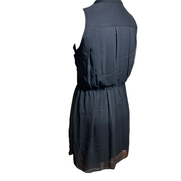 NINE WEST Women's V-Neck Tie Waist Dress Sheer with Underlay Size XXL - Picture 7 of 13